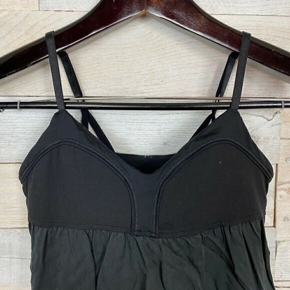 Lululemon Active Tank Top Shirt Black V Neck SMALL 6 - Picture 2 of 5